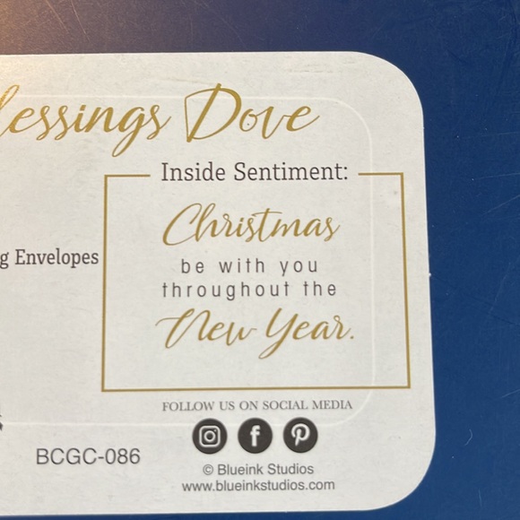 UNOPENED BOXED HOLIDAY CARDS - SET OF 15 CARDS & ENVELOPES "CHRISTMAS BLESSINGS" - Picture 3 of 8